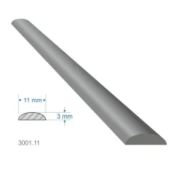 Pásovina oblá D 11x3x3000 mm, mäkká, cena za KUS (3m) Pásovina oblá D 11x3x3000 mm, mäkká, cena za KUS (3m)